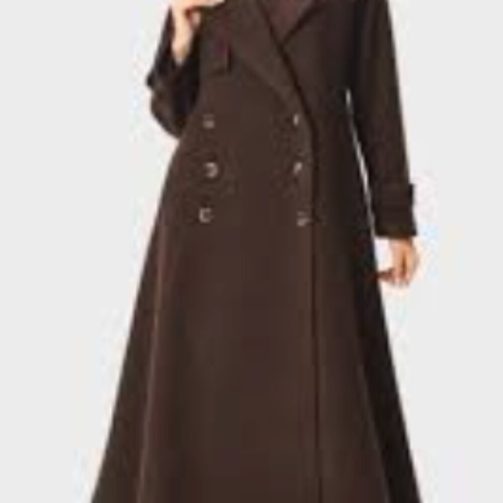 COPY - NWT Marc New York Wool Blend‎ Melton Coat Fitted Notch Lapel Long Sleeve… - Picture 4 of 5